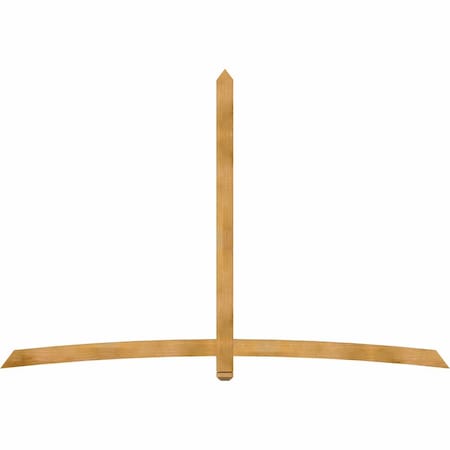 Ekena Millwork Bellingham Rough Sawn Timber Gable Bracket, Western Red Cedar, 108"W x 72"H x 2"D x 4"F, 16/12 Pitch GBW108X72X0204BEL00RWR